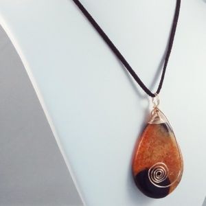 Druzy Pendant Necklace, 14k Gold Filled, Handmade